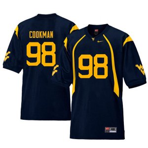 Men's West Virginia Mountaineers NCAA #98 Sam Cookman Navy Authentic Nike Retro Stitched College Football Jersey QL15L26SR